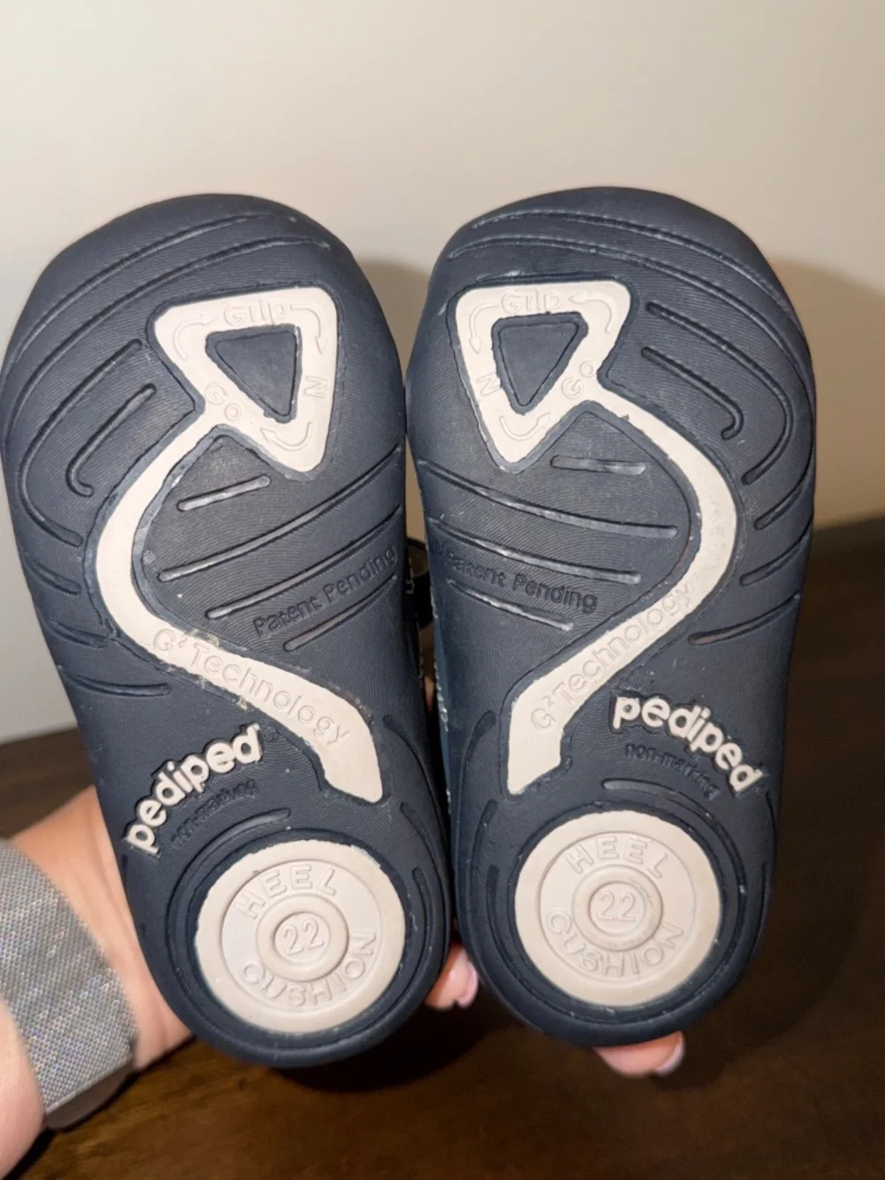 Pediped Toddler Boy's Navy Jake Shoe Sz 22 US 6-6.5 Leather Walking Supportive